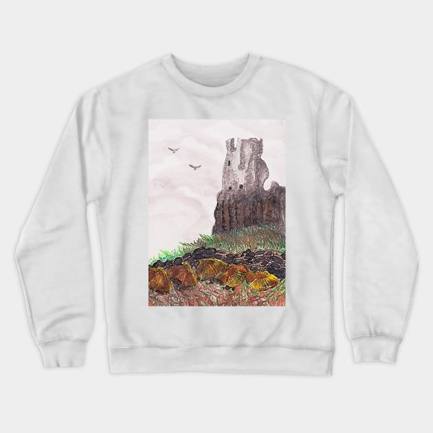 Dunure Castle Crewneck Sweatshirt by MagsWilliamson